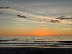 Peaceful Gulf Coast sunrise on the beach near Isla Del Sol St. Petersburg Florida